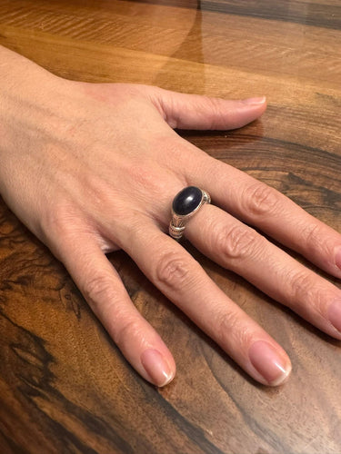 Bague 57 Bague Argent et Lapis 58 Facettes