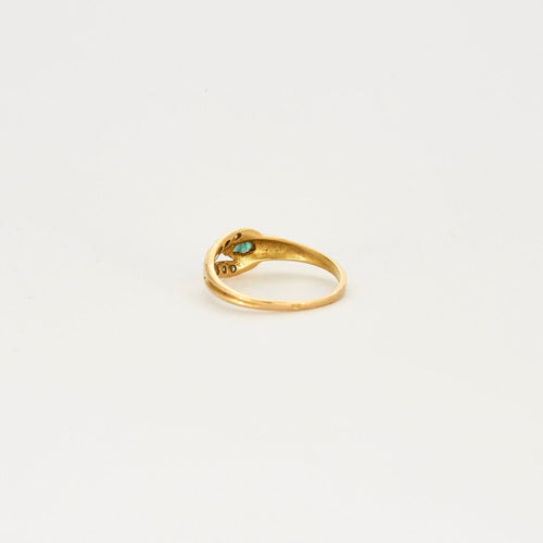 Bague 47.5 Bague or jaune moldavite quartz 58 Facettes LP687