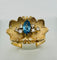 Bague 57 Bague vintage en or jaune avec aigue-marine marquise et diamants 58 Facettes 50300