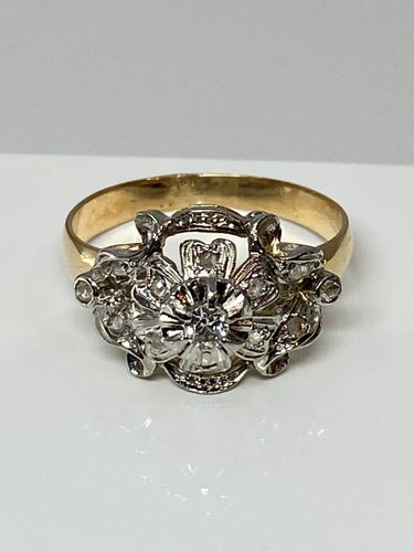 Bague 50 Bague Napoléon III en Or jaune & Diamants 58 Facettes