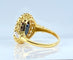 Bague 53 Bague marguerite en or jaune 18 carats, saphir et diamants 58 Facettes AB530