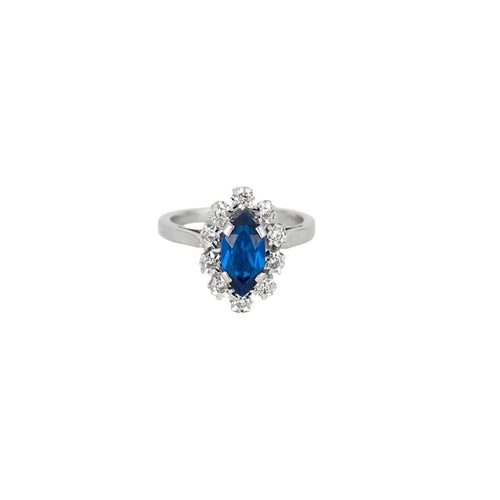 Bague 49 Bague Marguerite en or blanc 58 Facettes LP1168