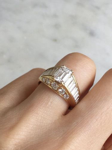 Bague 50 Bague or jaune et diamants 58 Facettes
