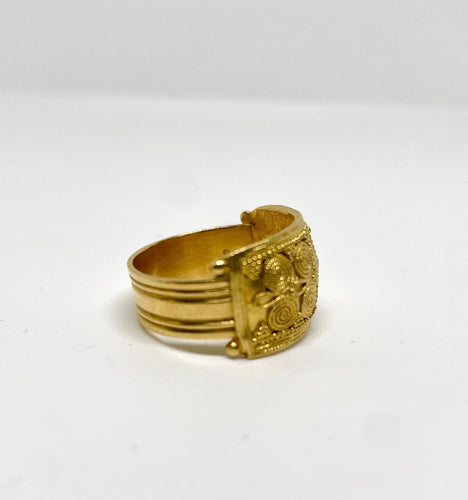 Bague 58 Lalaounis bague en or jaune 18k vintage 58 Facettes