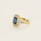 Bague 53 Bague en or jaune, or blanc, saphir et diamants 58 Facettes COG0719
