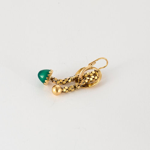 Boucles d'oreilles Pendants d'oreilles or jaune et chrysoprase 58 Facettes TOU1223