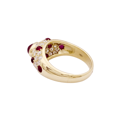 Bague 52 Bague Cartier, "Corinthe", or jaune, rubis, diamants. 58 Facettes 34409