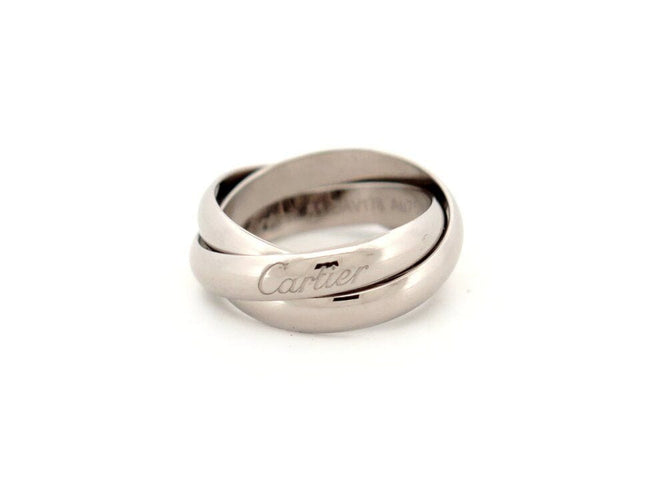 Bague 48 vintage bague trinity CARTIER alliance or blanc 18k argente  t48 58 Facettes 266416