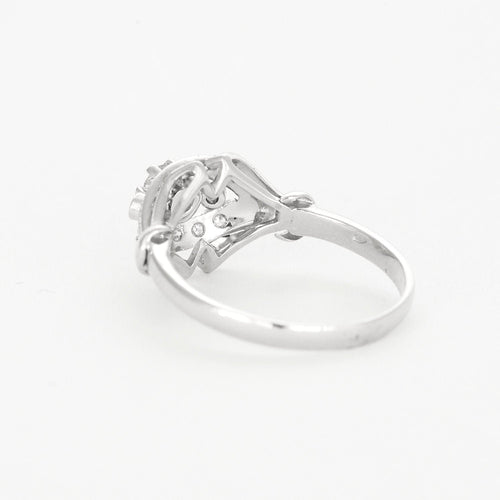 Bague 58 Bague style art déco or blanc diamants 58 Facettes