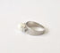 Bague 50 Bague or blanc perle et diamants 58 Facettes