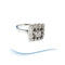 Bague Bague Vintage carrée - Diamants 0,44 carat - Or gris 18 K et platine 58 Facettes AA 1697