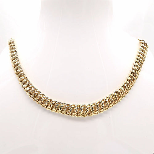 Collier Collier maille américaine en or jaune 58 Facettes