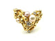 GILBERT ALBERT. Bague en or jaune, perles et diamants