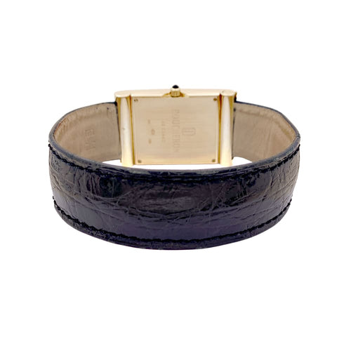 Montre Montre Boucheron, "Reflet", or jaune, cuir. 58 Facettes 35116