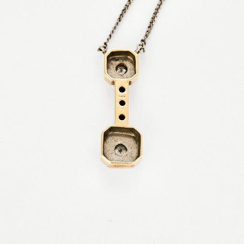 Pendentif Pendentif diamants or jaune or blanc 58 Facettes
