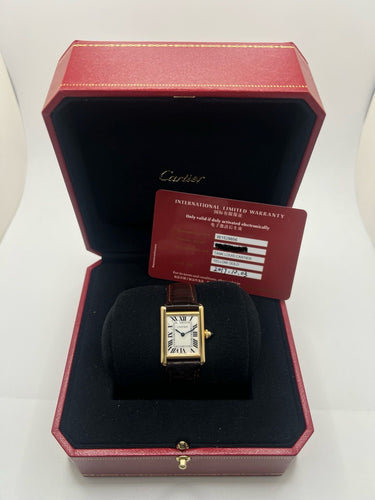 Montre Cartier - Montre Tank Louis 2442 en or jaune 18k quartz 58 Facettes