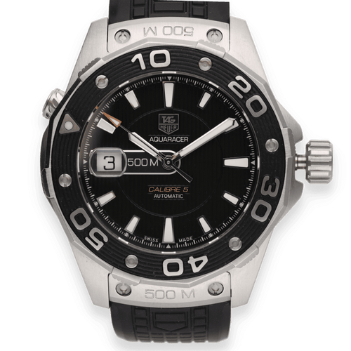 Montre Montre TAG Heuer Aquaracer 500 m (Ref WAJ2110.FT6015) en acier de 2012. Full Set. 42 mm 58 Facettes