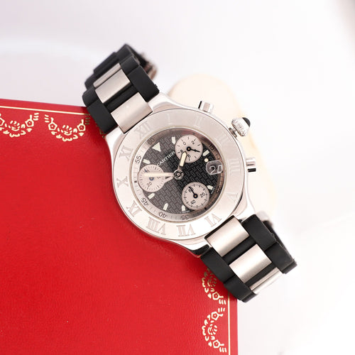 Montre Montre Cartier Must 21 Chronoscaph - Série noire 58 Facettes