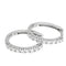 Boucles d'oreilles Petites créoles, or blanc, diamants. 58 Facettes 34283