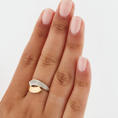 Bague 56 Bague Deux Ors - Diamants 58 Facettes RÉF 1023/18