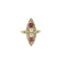 Bague 42,5 Bague marquise en or jaune, blanc, diamants et saphirs roses 58 Facettes HOU5528