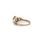 Bague art nouveau or 750 diamants taille rose saphir environ 1 carat
