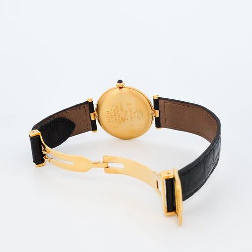 CARTIER - Must Vendôme - Black buckley dial - LM 58 Facettes