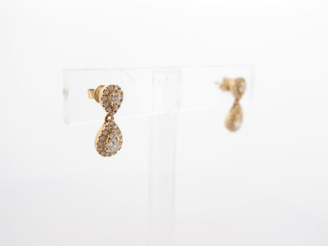 Boucles d'oreilles boucles d'oreilles es 58 diamants 0.85ct or jaune 18k 4.4gr s 58 Facettes 268063