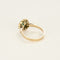 Bague 55 Bague fleur en or jaune et turquoises 58 Facettes MONTE0352