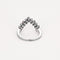 Bague aigrette en or blanc, rubis et diamants