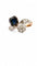 Bague 51 Bague ancienne Toi et Moi saphir de Siam et diamants 58 Facettes