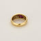 Bague 56,5 Bague en or jaune, diamants et rubis de synthèse 58 Facettes DRE1777