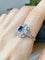 Bague 59 Bague Art Déco en or blanc et platine 58 Facettes