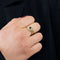 Bague 53 Bague or jaune, saphir et diamants 58 Facettes GU227
