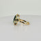 Bague 56.5 Bague solitaire en or jaune, spinelle verte ovale à facettes de 8 carats 58 Facettes 2501101