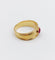 Bague jonc vintage Art Déco or jaune, cabochon de rubis 58 Facettes A06209