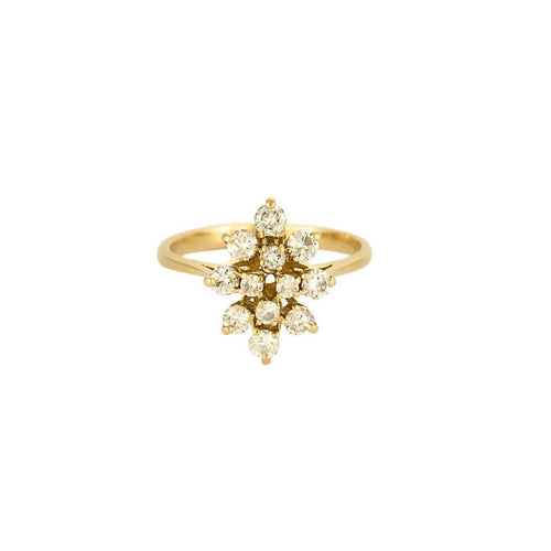 Bague 49 Bague en or jaune et diamants 58 Facettes GU264