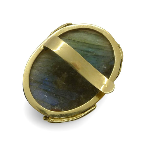 Broche Broche Roland Schad or jaune et labradorite 58 Facettes 00013801