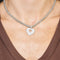 Collier POIRAY- Pendentif or blanc et diamants et chaîne en or blanc 58 Facettes 250360
