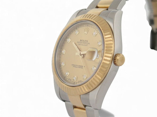 Montre montre ROLEX 116333 datejust ii 41mm oyster or acier diamants automatique 58 Facettes 270689