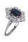 Bague 54 BAGUE POMPADOUR SAPHIR ET DIAMANTS ANNÉES 50 58 Facettes 094101