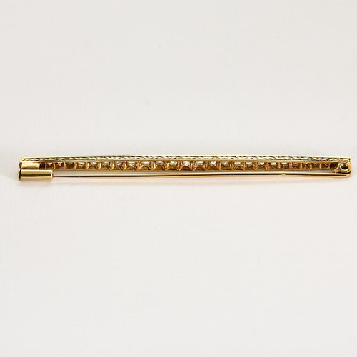 Broche Broche barrette en or deux tons et diamants 58 Facettes VIL0984