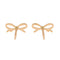 Boucles d'oreilles Ginette NY Boucles d'oreilles Puces Mini Bow Earrings Or rose 58 Facettes 2677099CN