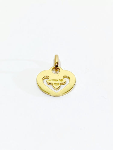 Pendentif OJ PERRIN - Pendentif or jaune coeur légende 58 Facettes