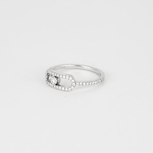 Bague 55 MESSIKA - Bague MOVE UNO or blanc 58 Facettes M8921