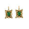 Boucles d'oreilles Boucles d'oreilles dormeuses, émeraude, roses diamantées et perles 58 Facettes EVR2622
