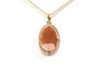 Pendentif Pendentif Années 50 en or jaune serti d'un camée 58 Facettes B470