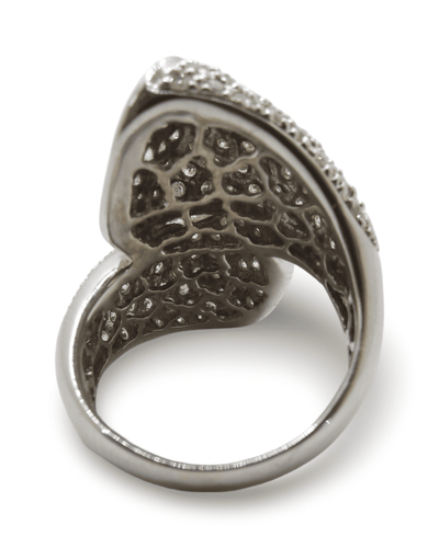 Bague 54 Bague or blanc et diamants 1,50 ct 58 Facettes 00033401