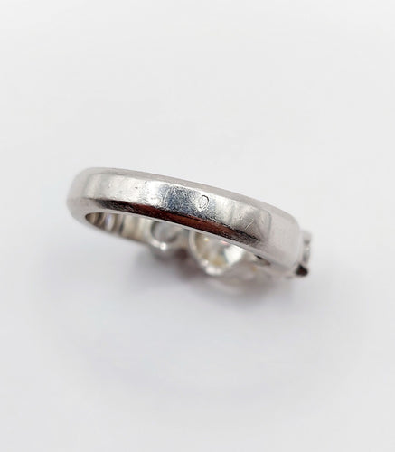 Bague 55 Bague jonc Art déco en platine et diamants (1,30 ct + 0,90 ct) 58 Facettes A06671