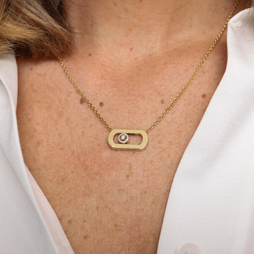 Collier MESSIKA - Collier move uno or jaune et diamants 58 Facettes 102632
